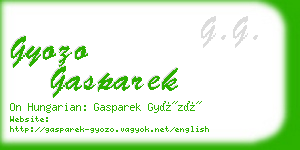 gyozo gasparek business card